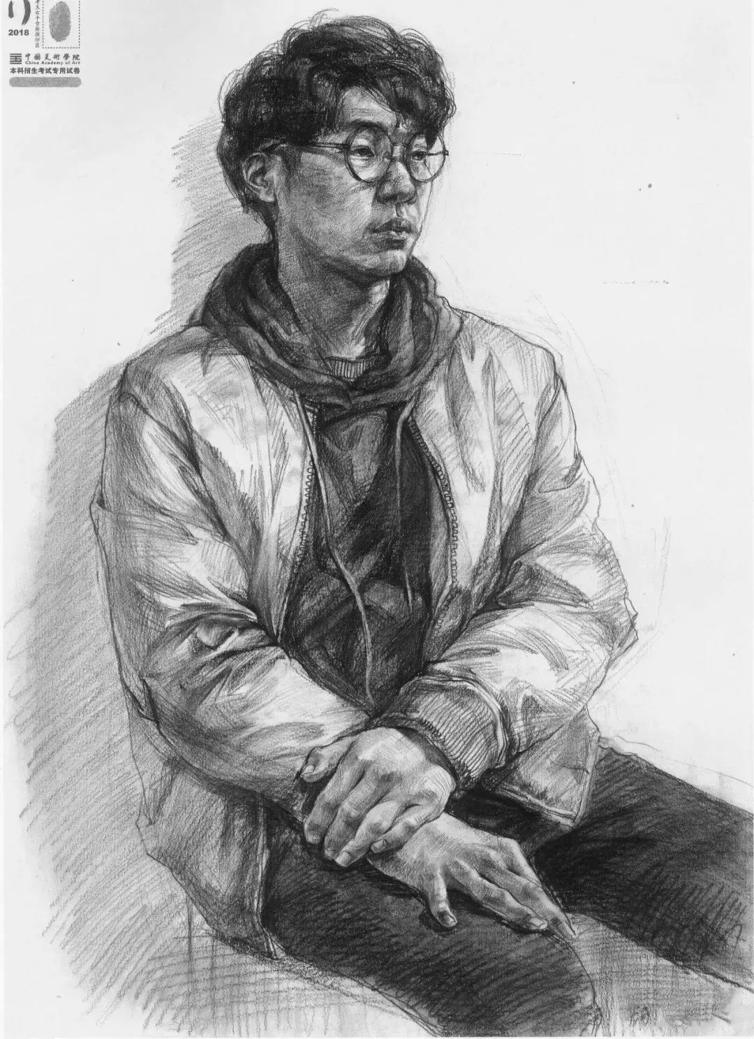 国美校考素描半身像高分卷